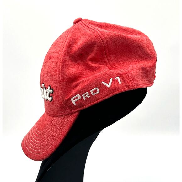 Titleist FootJoy Men Golf Hat ProV1 FJ Red M/L - Picture 4 of 6